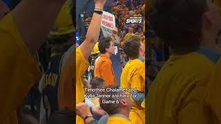 Timothée Chalamet and Kylie Jenner are here in Indiana for Game 6 #shorts