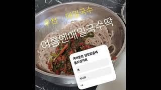 매밀국수드세요#열무국수#회국수#당당허니tv