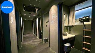 Japan's $18 Unmanned Capsule Hotel Inside a Train Station | Hotel B4T Iwaki