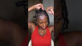 A very simple Bantu knots with curls hairstyle #hairstyle #shorts