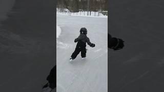 3 years old boy iceskating fast #jääkiekko #kidsports #icehockey