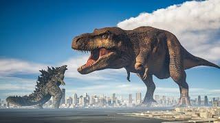 Godzilla Attacks Supermassive T-Rex