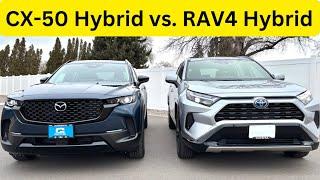 2025 Mazda CX-50 HYBRID vs. My Own Toyota RAV4 Hybrid | Side by Side Comparison