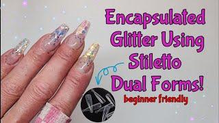 TRYING STILETTO DUAL FORMS! | EASY DIY NAILS AT HOME | POLYGEL