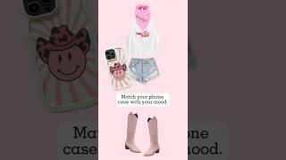 MATCH YOUR PHONE CASE W/ YOUR MOOD #outfit #western #girl #preppy #phonecase #smallbusiness