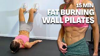 15 Min FAT BURNING Wall Pilates Workout (Beginner Friendly)