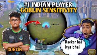 OMG  INDIAN NO.1 PLAYER SOUL GOBLIN SENSITIVITY REVEALED | GOBLIN SENSITIVITY | BGMI |