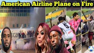 American Airlines Plane on Fire with Passengers /  Messi in Jamaica / Jah Cure Update and More