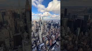 View from the Empire State Building Observation Deck in Manhattan, New York City