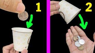 NEW INCREDIBLE COIN MAGIC TRICK FOR BEGINNER - MAGIC TUTORIAL