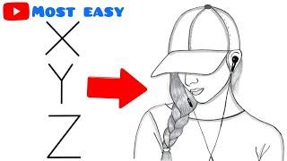 How to draw a girl with cap | Girl drawing easy step by step | Beautiful girl drawing for beginners