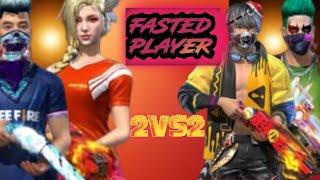 Fasted Player 2 vs 2 class squad garena freefire and Zubairgamer...