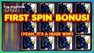 1st SPIN BONUS → HUGE!!! Midnight Express Fat Rhino Slot - NEW TRAIN GAME!