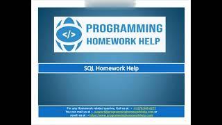 SQL Homework Help