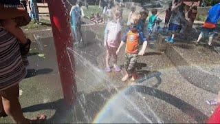 Splash pads open in Portland as temps hit the 90s