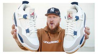 HOW GOOD ARE THE NIKE SB JORDAN 4 NAVY SNEAKERS?! (Early In Hand & On Feet Review)