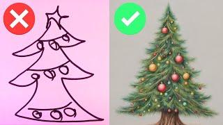 Christmas Art | Drawing For Beginners #art #diy