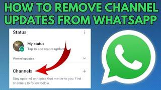 How to Remove Channels From WhatsApp Status (2023) | How to Remove WhatsApp Channel Options