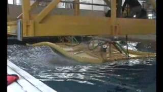 WM 7 on test in the wave-tank at Plymouth University. March 2013