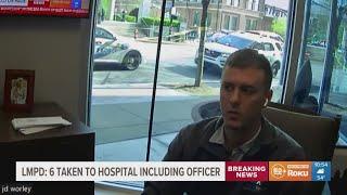 'The glass is shattering' | Man describes Louisville mass shooting