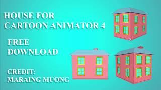 Houses Props For Cartoon Animator 4 - Free Download - Credit: Maraing Muong