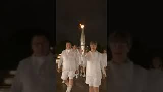 The Olympic Flame Paris 2024 #paris2024  #olympics2024  #olympicflame #olympics #shorts #cermoney