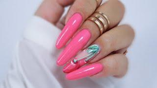 pink cherry Nails art / Elisium Nails