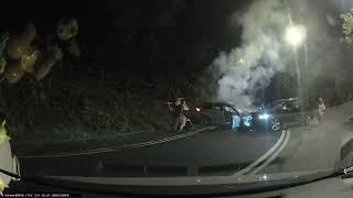 荃錦公路 3 車相撞傳出爆炸聲