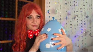 Balloon ASMR | Blowing and Popping | CLOSE UP Spit Painting 