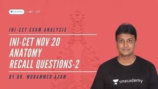 INI-CET Dec 20 | Anatomy Recall Questions Part 2 | Dr. Azam