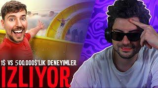 HYPE | 1 Dolar VS 500.000 Dolarlık Deneyimler! VİDEOSUNU İZLİYOR! | MrBeast