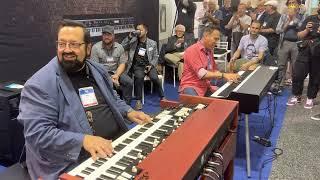 Freddie Ravel, Bob Sheppard, Jay Metcalf with Joey DeFrancesco NAMM June 2022