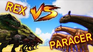 10 REXES VS 20 PARACERATHERIUM | Ark Battles | Thyrulous