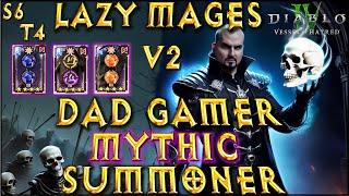 S6 T4 V2 Mythic LAZY MAGES Summoner Necromancer Build Diablo 4 VoH