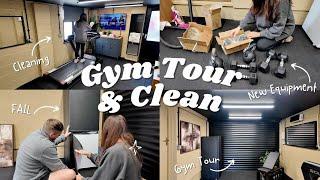 Clean With Me | New Gym Equipment And A Tour Of Our DIY Home Gym Before and After