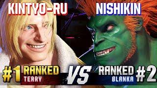 SF6 ▰ KINTYO-RU (#1 Ranked Terry) vs NISHIKIN (#2 Ranked Blanka) ▰ High Level Gameplay