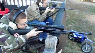 Slow Motion Recoil of a .243 Rossi Single Shot Youth Rifle