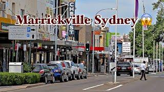 Walk Marrickville road Sydney Australia / tour 4K HD. There was weather very hot 