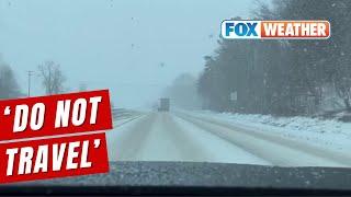 Drivers In Virginia Urged To Stay Off Roads As Deadly Winter Storm Slams Mid-Atlantic