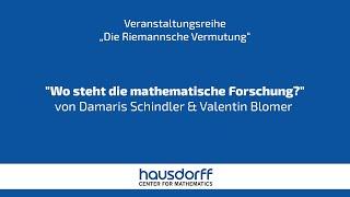 Vortrag "Wo steht die mathematische Forschung?"