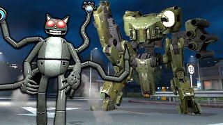 Robot Cartoon Cat vs Mech! – Garry's Mod Gameplay