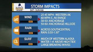 Weather alerts in effect as storm moves across Alaska