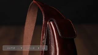 Brown Leather Sling Bag Crossbody Bag - The Monk  | Time Resistance Official Video