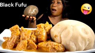 African food mukbang/ Peanut soup and fufu (ASMR mukbang)