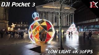 DJI Pocket 3 Low Light 4K 30FPS TEST - Birmingham  2024