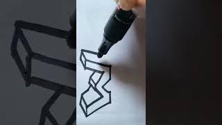 3d letter drawing #viral #artistshiuli #shortvideo