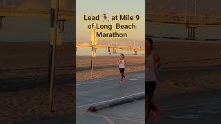 Long Beach marathon leader at mile 9 #marathon #youtube #tahitianthunder #runner