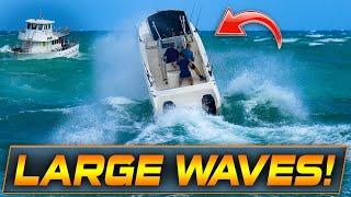 THEY PICKED THE WRONG DAY AT HAULOVER INLET !! | HAULOVER BOATS | WAVY BOATS