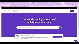 Journal Citation Tracking and impact factor via Web of Science