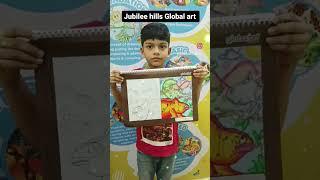 Bhuvandeep art work at global art jubileehills #ytshorts #art #globalart  contact 9494441116